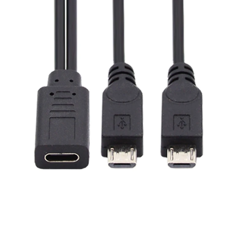 Zihan töltőkábel C típusú Usb-C Női DC5V Dual Micro USB5pin Férfi Alkalmas a Vezetői Készülék Navigátor Kép 0