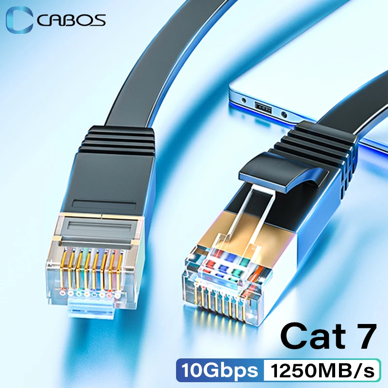 1250Mbps Ethernet Kábel Cat7 Lan-Kábel RJ-45 Hálózati Kábel RJ45 Sodrott érpár Patch Kábel PS4 PS5 Számítógép Laptop Router Kép 5