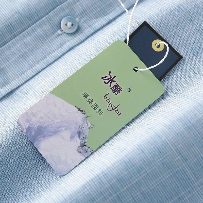 Magas Pamut Férfi nyári lélegző vászon rövid ujjú ing kereskedelmi ropa ruházat ingek férfiak számára Kép 3